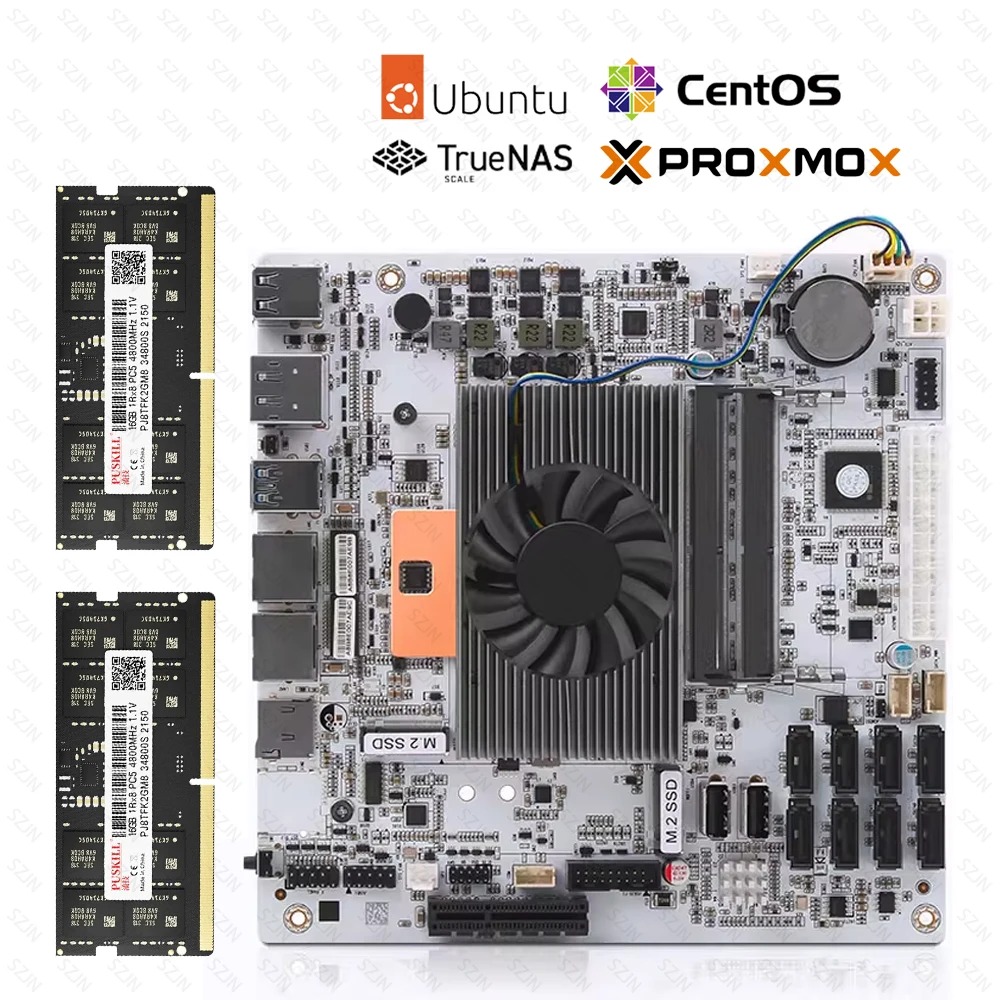 Mini Itx Dual 2.5G Nas Motherboard - I5-8265U ES 8 SATA NASマザーボード 2
