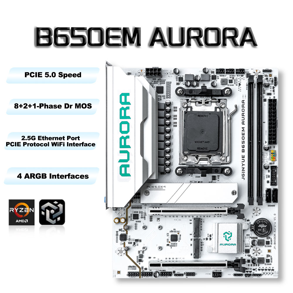 Am5 Micro Atx Pcie 5.0 Motherboard - ゲーミングB650 MATX AMD AM5 DDR5マザーボード 8+2+1