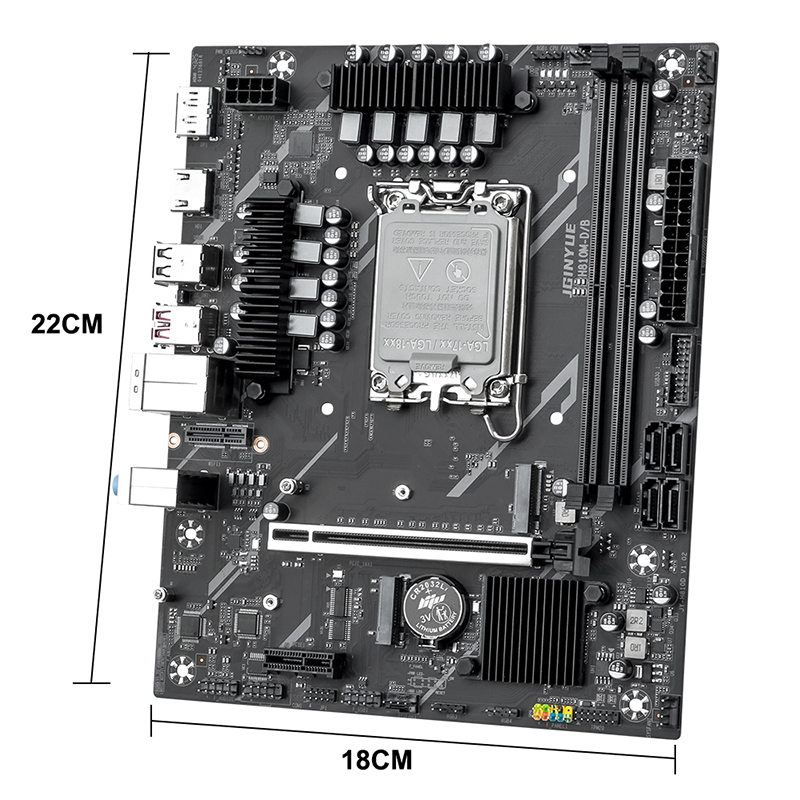 Lga1851 Gaming Motherboard - JGINYUE H810M-D/B M-ATX ゲーミングPCマザーボード DDR5 メインボード