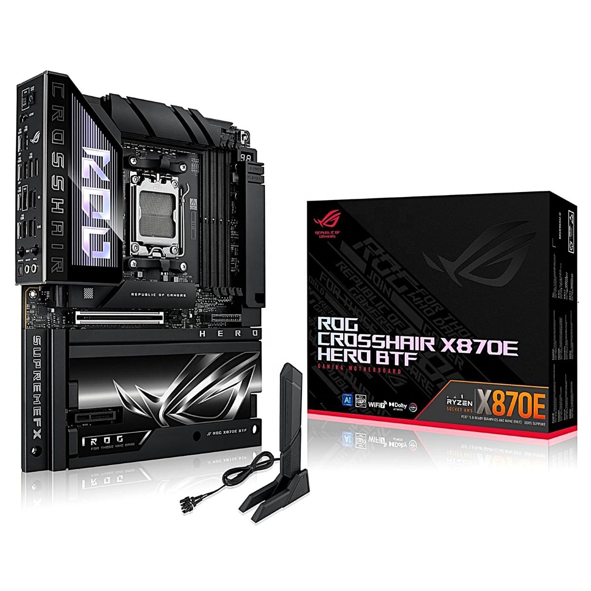 X870E Atx Motherboard - 2025年新型ROG CROSSHAIR X870E HERO BTFマザーボード、隠しコネクタ設計、DDR5 AM5