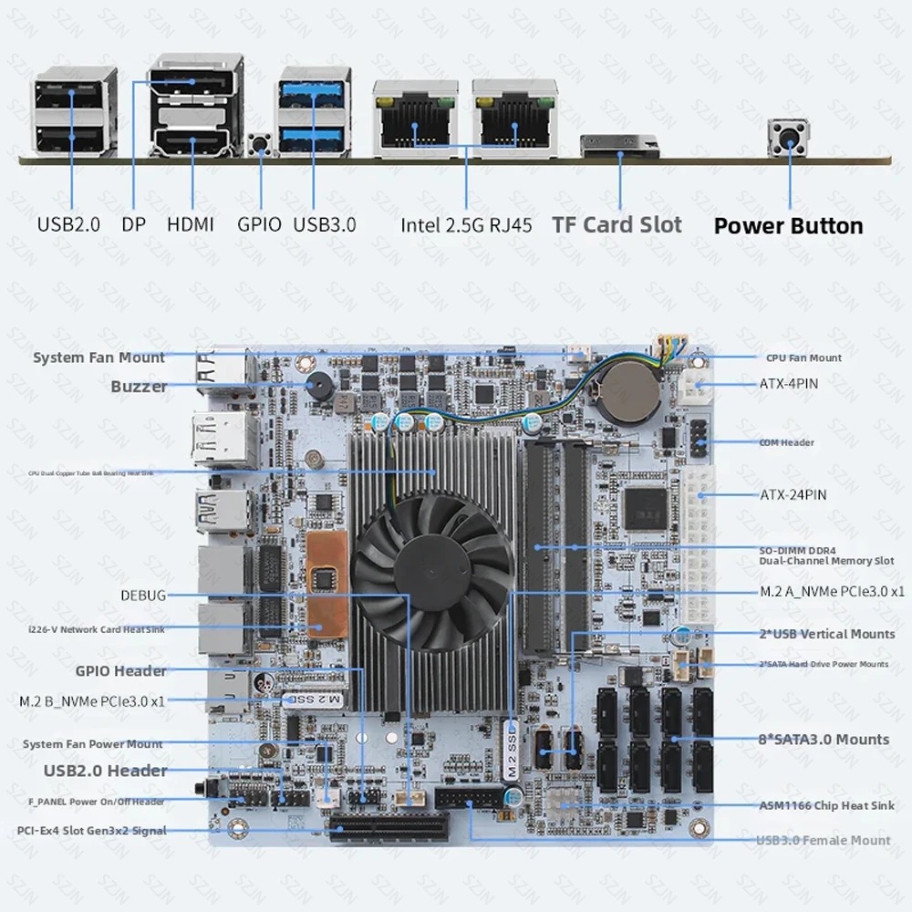 I5-8265U ES 8 SATA NASマザーボード 2 - Mini Itx Dual 2.5G Nas Motherboard のレビューと価格