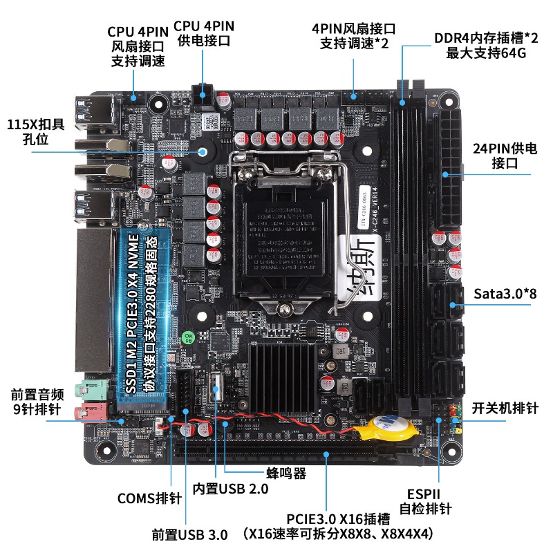 C246 ブラック Synology Feiniu 低消費電 - C246 Ecc Server Motherboard のレビューと価格