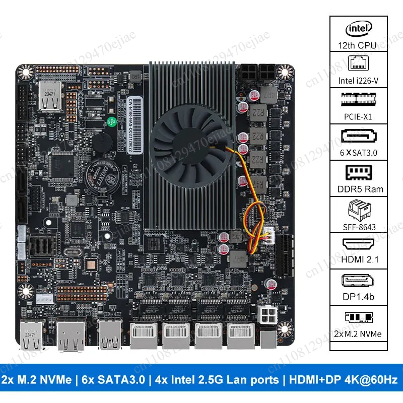 N100 Mini ITX NASマザーボード DDR5、ク - Mini Itx Dual 2.5G Nas Motherboard のレビューと価格