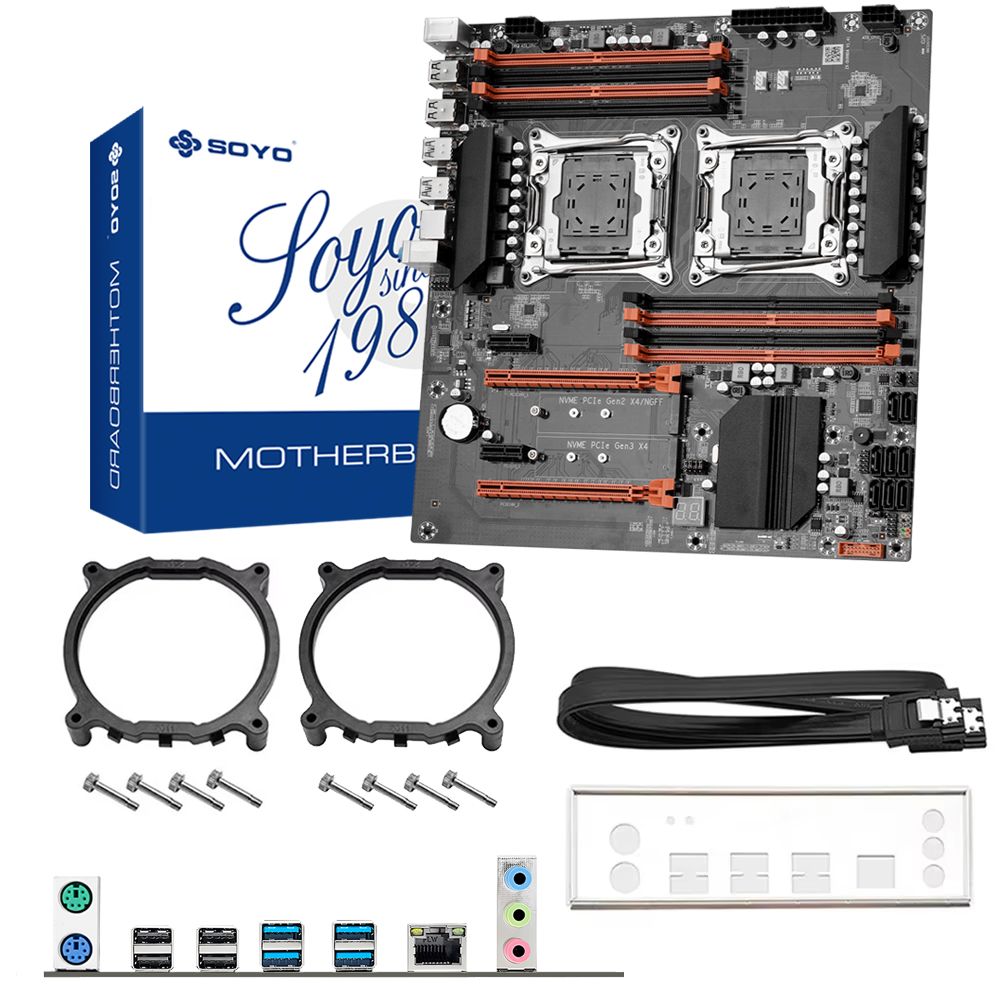 SOYO X99 デュアルゲーミングマザーボード、E5 26 - Dual Lga2011-3 Server Motherboard Combo のレビューと価格