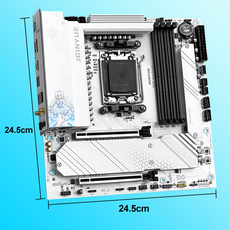 JGINYUE B650E スノードリーム AM5 MATX - Am5 Micro Atx Pcie 5.0 Motherboard のレビューと価格