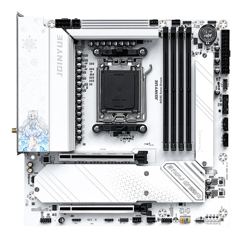 JGINYUE B650E スノードリーム AM5 MATX - Am5 Micro Atx Pcie 5.0 Motherboard のレビューと価格