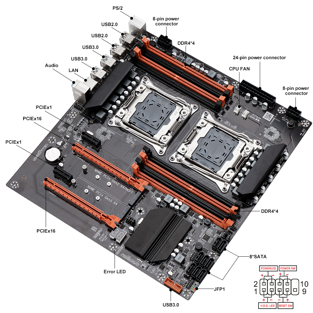 X99デュアルゲーミングマザーボード、E5 2680 V3* - Dual Lga2011-3 Server Motherboard Combo のレビューと価格